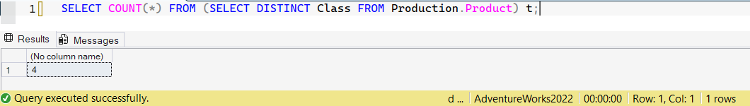 SSMS screenshot: query 11 and its result